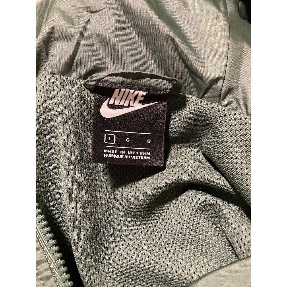 Vintage Nike 1/2 Zip Windbreaker Pullover Green Black Label Large Just Do It 90s - Picture 10 of 10